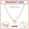 1Pc 304 Stainless Steel Chain & Brass Micro Pave Cubic Zirconia Letter Pendant Necklaces NJEW-LP0001-36S-G-2