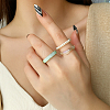 4 Sets 2 Colors Acrylic Finger Rings for Women RJEW-GO0001-23-5