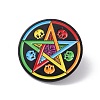 Rainbow Color Pride Flag Star & Skull Enamel Pin JEWB-G019-01EB-1