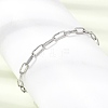 4MM 304 Stainless Steel Textured Paperclip Chain Bracelets for Man and Women SA-CBAB767-11P-3