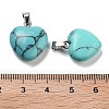 Synthetic Turquoise Charms HEAR-PW0001-057-30-2