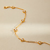 Teachers' Day Apple Brass with Plastic Pearl Bead Link Chain Anklets for Women FS-WG6989F-01-5