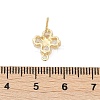 Brass Micro Pave Cubic Zirconia Stud Earring Findings KK-Z094-07G-4