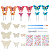 DIY Wood Butterfly Wind Chime Making Kits DIY-FH0010-13-1