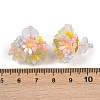 Flower Glass Plastic Stud Earrings FS-WG119A6-03-7