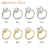 Adjustable Brass Finger Cup Peg Ring Settings ZIRC-I049-07-5