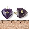 Natural Amethyst Pendants G-P585-03G-11-6