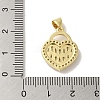 Rack Plating Brass Micro Pave Cubic Zirconia Pendants KK-P272-10G-3