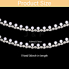 1 Yard Brass Crystal Rhinestone Cup Chain with Imitation Pearl OCOR-GL0001-08A-2