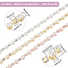  6 Yards 3 Colors AB Color Rhinestones Cup Chains LCHA-NB0001-02-2