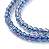 Electroplate Glass Beads Strands EGLA-K014-A-FR01-4