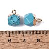 Dyed Synthetic Turquoise Pendants G-N359-18G-21-3