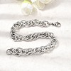 201 Stainless Steel Mariner Link Chain Bracelets for Men STAS-T077-02P-2