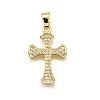 Brass Micro Pave Cubic Zirconia Pendants KK-Z100-38G-05-1