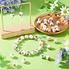 24Pcs 4 Colors Handmade Flower Printed Porcelain Ceramic Beads PORC-TADJ0001-07-6
