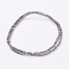 Electroplate Glass Beads Strands GLAA-F078-FR05-2