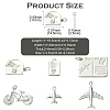 6Pcs 6 Styles Brass Micro Pave Clear Cubic Zirconia Charms KK-CJ0003-31-2