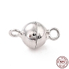 Anti-Tarnish Rhodium Plated 925 Sterling Silver Magnetic Clasps STER-A001-02B-P-4