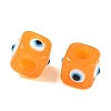 Resin Evil Eye European Beads RESI-A021-19-2