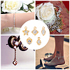 60Pcs 10 Styles Alloy Clear Cubic Zirconia Charms ZIRC-FH0001-46-6