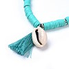 Handmade Polymer Clay Heishi Beads Stretch Bracelets BJEW-JB04251-M-3