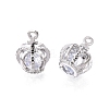 Alloy Cubic Zirconia Charms X-ZIRC-T003-17P-2