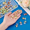 48Pcs 8 Color Alloy & Acrylic Pendants PALLOY-PH01791-3