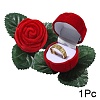 1Pc Flocking Plastic Rose Finger Ring Boxes VBOX-YW0001-02-2