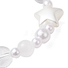 ABS Plastic Imitation Pearl & Glass Beads Stretch Bracelets for Women BJEW-JB11864-4