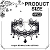 4Pcs Gothic Style Resin Flower Tassel Lace Choker Necklaces NJEW-UN0001-60-3