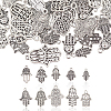 100Pcs 10 Styles Tibetan Style Alloy Pendants TIBEP-CJ0001-56-2