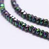 Electroplate Glass Beads Strands EGLA-K010-FP01-3