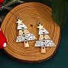 Christmas Tree Alloy Pendant Necklaces & Dangle Earrings Sets WG3F9DA-03-4