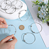 10Pcs Adjustable 201 Stainless Steel Expandable Bangle Making STAS-SC0008-09-3
