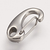 Tarnish Resistant 304 Stainless Steel Push Gate Snap Keychain Clasp Findings LS-STAS-F083-07P-1