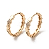 Brass Cubic Zirconia Hoop Earrings for Women EJEW-M238-08KCG-1