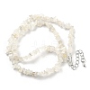 Natural Moonstone Chip Beaded Necklaces for Men Women NJEW-G159-01J-4