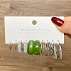 5 Pairs Alloy Hoop Earring Sets WG6DB3C-37-1