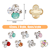 HOBBIESAY 42Pcs 7 Colors Alloy Rhinestone Cabochons MRMJ-HY0001-01-2