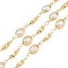 Brass ABS Imitation Pearl Oval Link Chains CHC-B025-07G-1