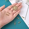 10Pcs Brass Micro Pave Cubic Zirconia Pendants ZIRC-SZ0002-86-3