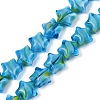 Handmade Millefiori Glass Beads Strands LAMP-H067-01G-1
