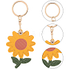 1Pc PU Leather Pendants Keychain KEYC-SP0001-47A-7