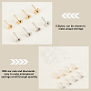 DICOSMETIC 80Pcs 8 Style 304 Stainless Steel Stud Earring Settings STAS-DC0009-37-4