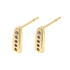 Teardrop Brass Micro Pave Clear Cubic Zirconia Stud Earrings LS-EJEW-H180-26G-4