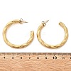 304 Stainless Steel Twist C-Shaped Stud Earrings EJEW-V016-09G-02-5