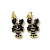 Brass Micro Pave Cubic Zirconia Pendants KK-F911-19G-01-1