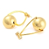 Rack Plating Brass Round Ball Dangle Stud Earrings EJEW-K245-29G-2