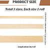 9M 3 Styles Flat Natural Bamboo Wicker Strips WOOD-GF0002-46-2