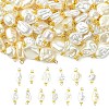 65Pcs 13 Styles ABS Plastic Imitation Pearl Connector Charms PALLOY-CJ00168-1